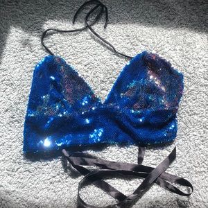 Sunset Flip Sequin Rave Top